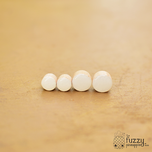 White Chunky Candy Dot Earrings