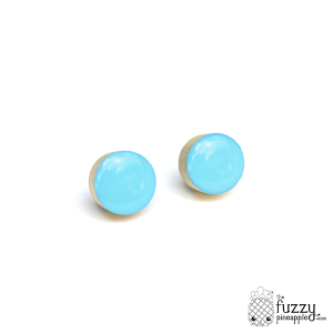 Perfect Blue Chunky Candy Dot Earrings