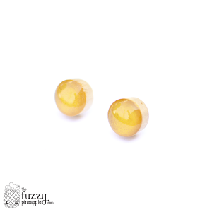 Golden Honey Chunky Candy Dot Earrings