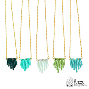 Cascading Necklaces in Mint
