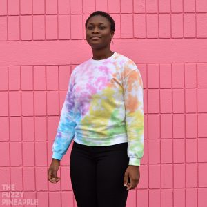 Color Splash Rainbow Crew Neck Sweatshirt