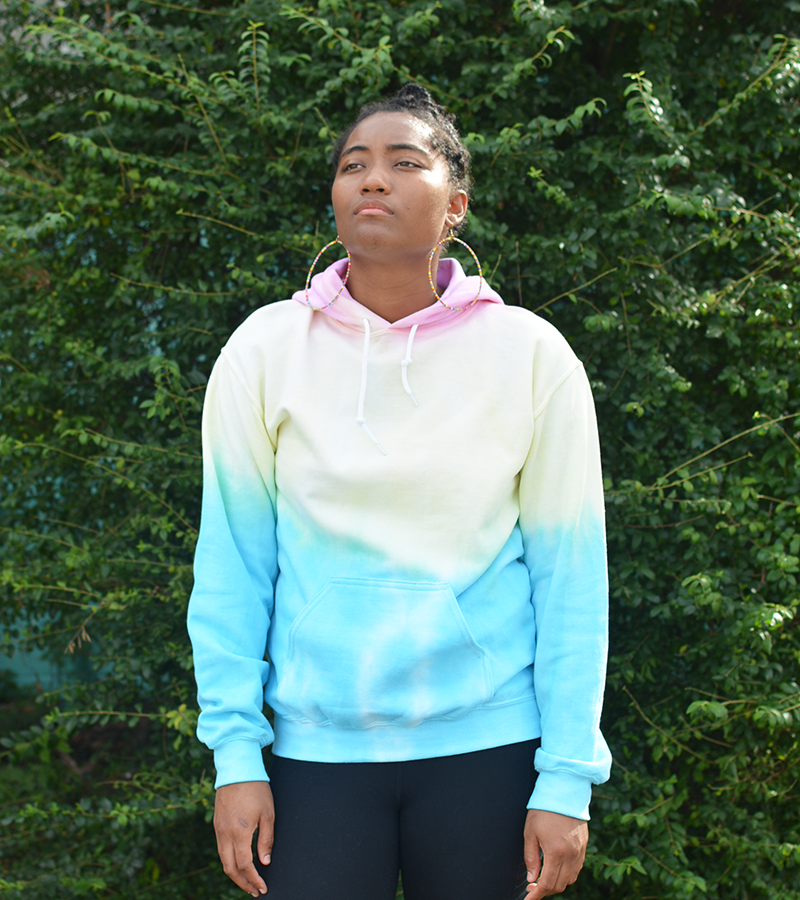 Pastel Primary Colorblock Rainbow Hoodie by The Fuzzy Pineapple